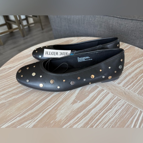 Seychelles|Anthropologie Black studded embellished round toe flats,boho NWT•••7W - Picture 5 of 12